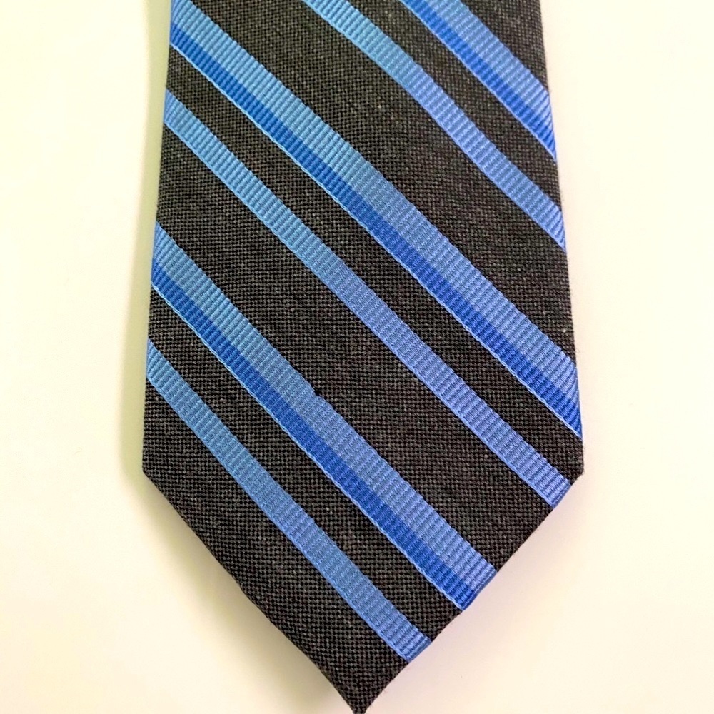 Mens | DKNY | Striped Neck Tie | Gray & Blue